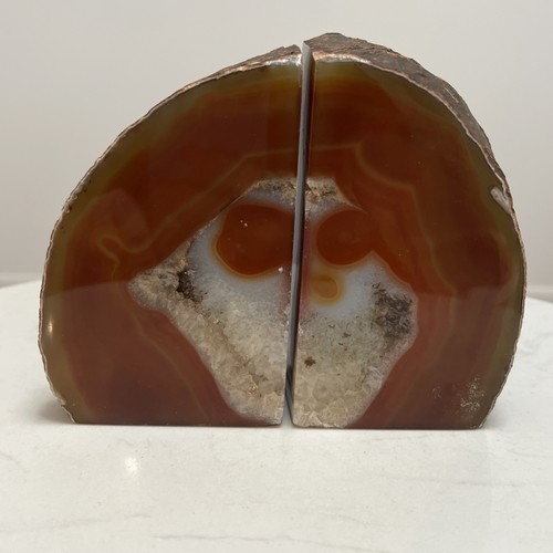Agate geode bookends pair - geode,