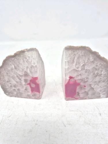 Geode bookends polished agate - bookends,